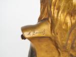 Maurice BOUVAL.
"Ophélia".
Sculpture en bronze.
Signée, fonte Colin à Paris, sur un...