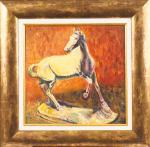 Celso LAGAR.
"le cheval"
Huile sur toile, marouflée sur carton signée en...