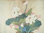 Chine, XVIIIe siècle, 
Importante peinture à l'encre et couleurs sur...