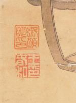Chine, fin XIXe - début XXe siècle,
"Jeune femme assise sur...