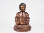 Chine, Ming, 
Petit bouddha en laque.
H. 34 cm
