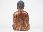 Chine, Ming, 
Petit bouddha en laque.
H. 34 cm