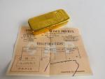Lingot d'or avec son certificat de la Compagnie des métaux...