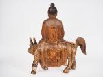Chine, période Ming, XVIIe siècle
Statuette représentant un immortel assis en...