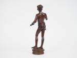 CAMBOS. 
"David"
Sculpture en bronze à patine médaille
Signée
H. 36 cm