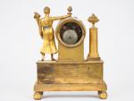 Pendule Directoire en bronze doré à décor d'une allégorie de...