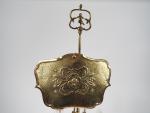 Lampe à réflecteur XIXème en bronze et laiton éclairant à...