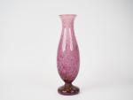 SCHNEIDER.
Vase ovoide en verre marbré mauve.
H. 40,5 cm