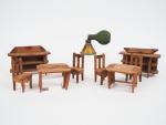 Petit mobilier des années 30, réalisation artisanale en bois on...