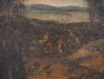 Ecole des Flandres vers 1700.
"Paysages aux cavaliers".
Huile sur toile.
Dim. 23...