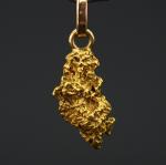 Pépite d'or montée en pendentif. 
H. 1,5 cm
Poids. 1,83 g