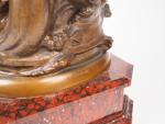 Denis PUECH. 
"la sirène". 
Sculpture en bronze à patine brune...
