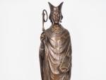 Léon PERREY. 
"St Calixte"
Grande sculpture en bronze à patine brune.
H....