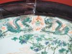Chine, période Guangxu (1875-1908)
Ecran circulaire en biscuit et émaux de...