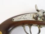 Rare pistolet d'officier de gendarmerie à percussion réglementaire modèle 1842.Fabrication...