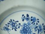 Sept différentes assiettes en porcelaine de Chine.
(un fel et égrenures)