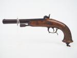 Beau pistolet d'officier modèle 1833 second type, platine à l'arrière...