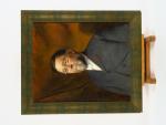 L. DELFON "Portrait d'homme aux lunettes"
Huile sur toile.
Signée en bas...