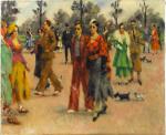 Charles GUERIN "Promeneurs dans un parc"
Huile sur toile, monogrammée en...