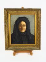 Ecole hollandaise XIXème "Portrait de femme"
Huile sur toile.
(Petit accident)
46 x...