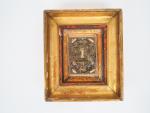 Reliquaire début XIXème en paperolle, cadre d'époque doré.
Dim. 36 x...