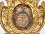 Reliquaire ostensoir de style Louis XIV en métal et métal...