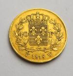 1 pièce de 40 francs or. 1818 W