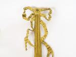 Paire d'appliques doubles de style Louis XVI en bronze doré,...