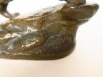 C.MASSON "Panthère à l'affut"
Sculpture en bronze à patine brune. 
Signée....