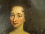 Ecole italienne vers 1700 "Portrait de femme portant une corbeille...