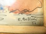 E.BELLINI "Le carnet de notes" et "La lecon"
Paire d'aquarelles.
Signées en...