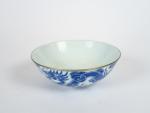 Grande coupe en porcelaine de Hué décor en bleu de...