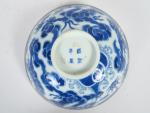 Grande coupe en porcelaine de Hué décor en bleu de...