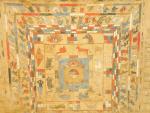 Mandala sur tissu. Népal fin XIXème. 
Dim. 48 x 148...