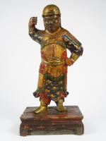 Importante statuette représentant un kapala en armure en fonte de...