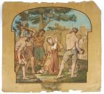 A. PERRODIN " Saints martyrs "
Ensemble de 3 aquarelles. 
Signées...