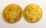 2 pièces de 1 ducat Autriche Hongrie en or 1815