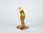GORG " Jeune fille pudique " 
Sculpture chryséléphantine (ivoire et...