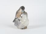 Gourpe en porcelaine de Copenhague.
"Oiseaux"
H.16,5 cm