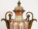 Paire de grands vases couverts Napoléon III de style Louis...