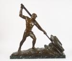 G. GORY "Le travail"
Sculpture en bronze à patine brune. 
Signée....