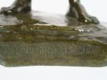 G. COLIN "Le chemin parcouru"
Sculpture en bronze à patine verte....