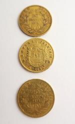 3 pièces de 20 francs or