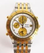 SEIKO. Montre Olympic chronographe, Bracelet acier bicolore