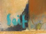 SEIF WANLY "Autoportrait"
Huile sur toile marouflée sur panneau. 
Signée en...