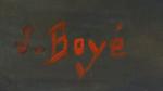 J. BOYE "Bouquet de chrysanthèmes"
Huile sur toile. 
Signée en bas...