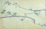 LAUGE Achille, 1861-1944	
"Branches de pommier en fleur"
Huile sur toile, porte...