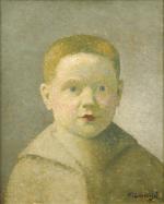 LAUGE Achille, 1861-1944	
"Portrait de jeune garcon"
Huile sur toile (petites restaurations...
