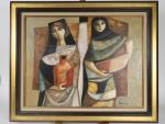 Lucio RANUCCI "Deux femmes"
Huile sur toile.
Signée en bas à droite...