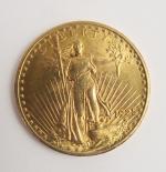 1 pièce de 20 dollars en or, 1925. Frais acheteur...